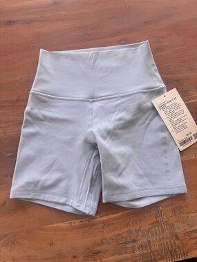 Lululemon align shorts in Blue Linen color.